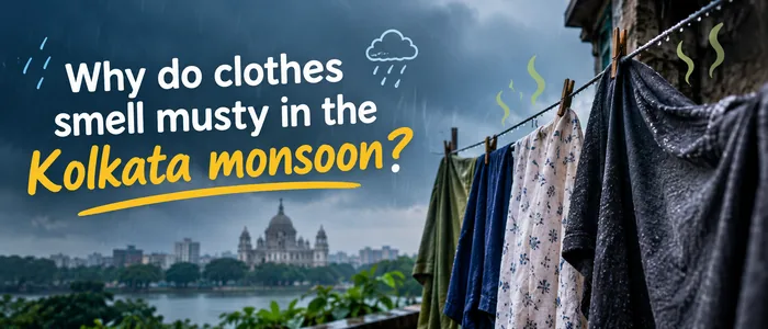 Kolkata monsoon laundry